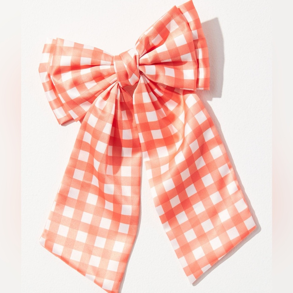 Anthropologie satin patterned hair bow